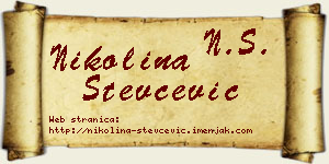 Nikolina Stevčević vizit kartica